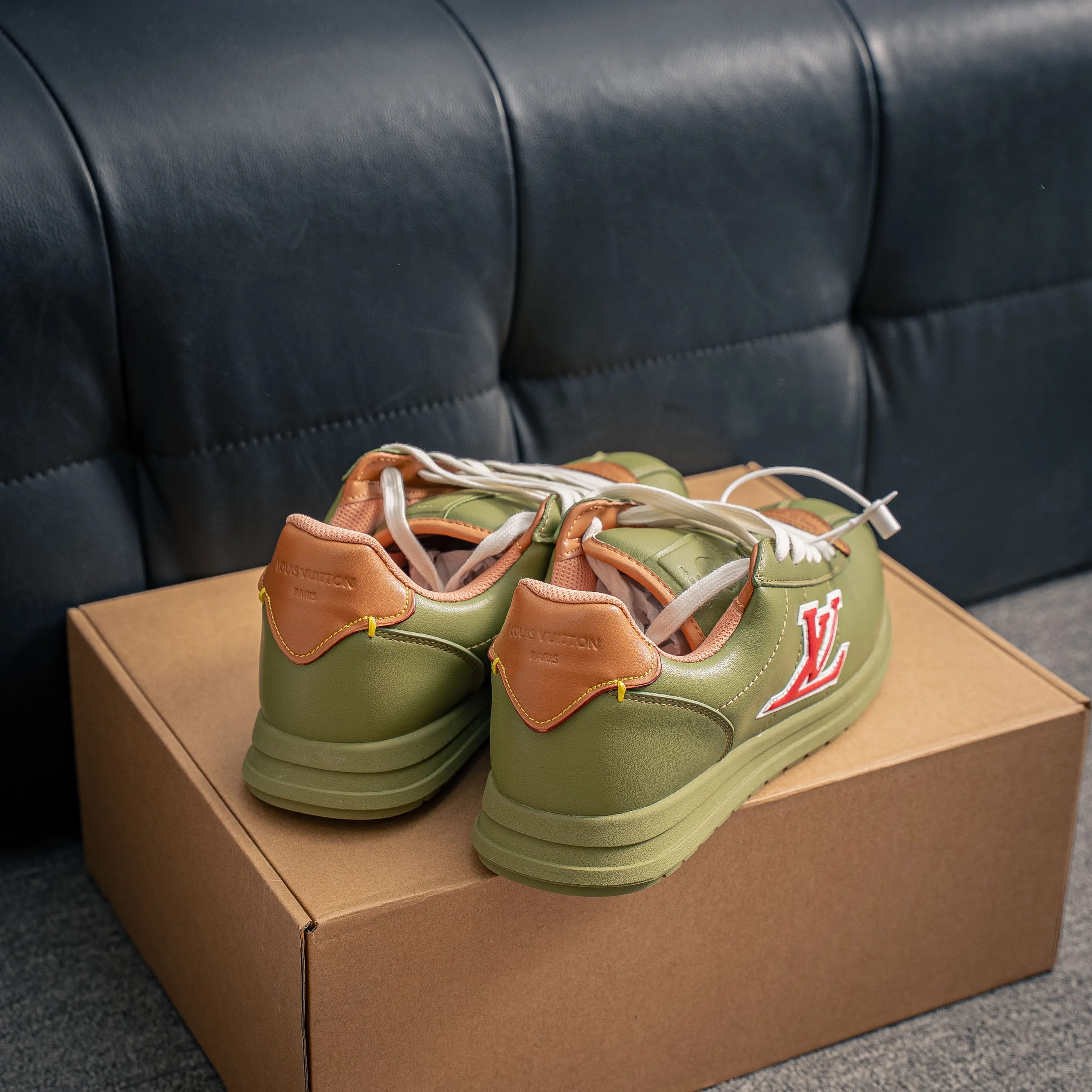 # LOUIS VUITTON x Nigo lv Buttersoft Cowhide Leather FW 25 Lace-Up Low-Top Shoes Same Style